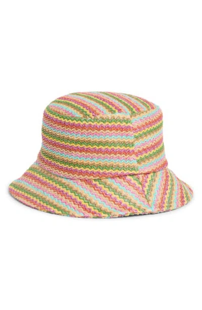 Steve Madden Chevron Straw Bucket Hat