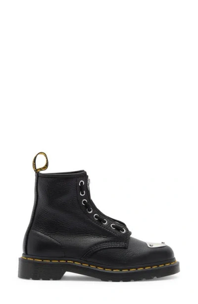 Dr. Martens 1460 Lunar Milled Leather Boot In Black