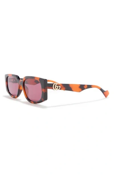 Gucci 55mm Rectangular Sunglasses