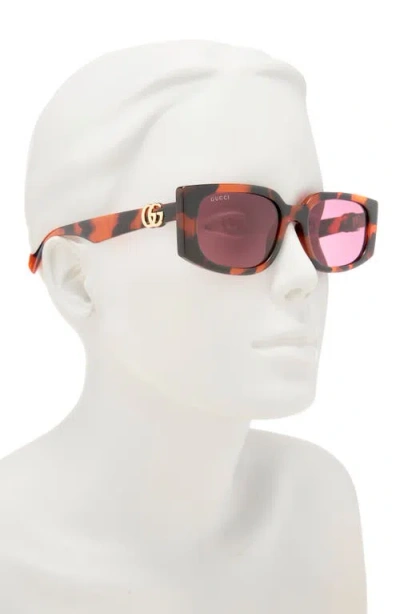 Gucci 55mm Rectangular Sunglasses