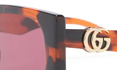 Gucci 55mm Rectangular Sunglasses