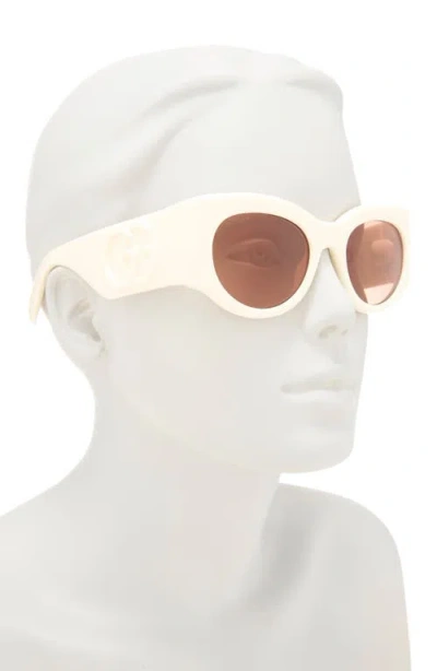 Gucci 53mm Modified Cat Eye Sunglasses
