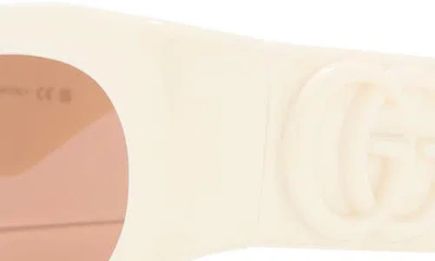 Gucci 53mm Modified Cat Eye Sunglasses