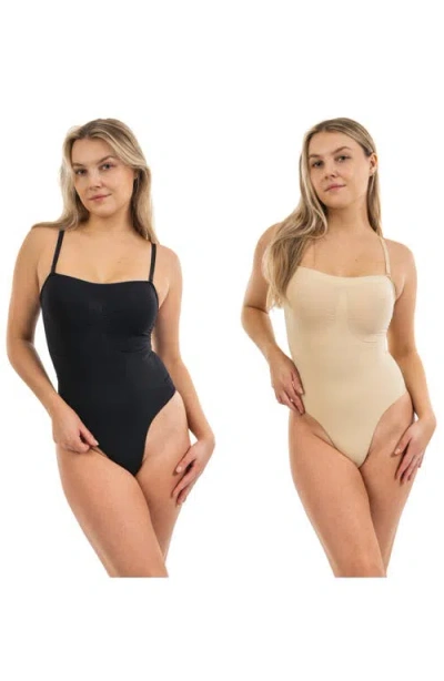 Body Beautiful 2-pack Thong Shaper Bodysuit