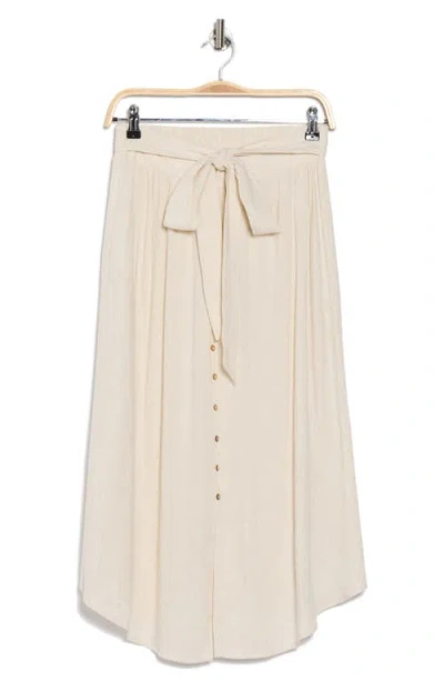 Renee C Tie Waist Midi Skirt