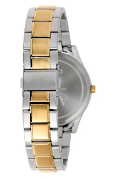 Armani Exchange Ax  Multifunction Two-tone Quartz Bracelet Watch, 42mm