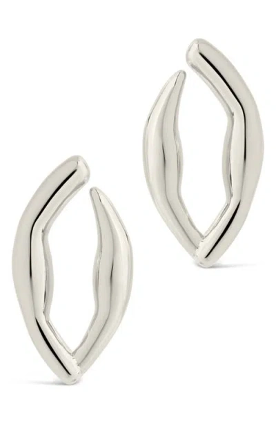 Sterling Forever Sharee Contoured Stud Earrings
