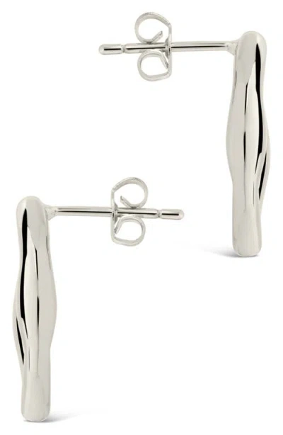 Sterling Forever Sharee Contoured Stud Earrings