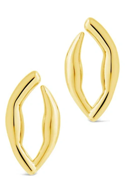 Sterling Forever Sharee Contoured Stud Earrings