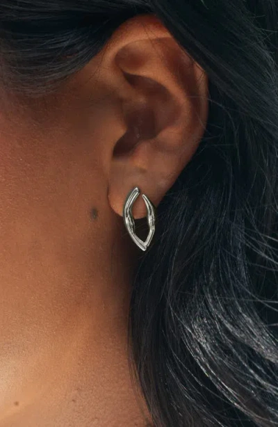 Sterling Forever Sharee Contoured Stud Earrings