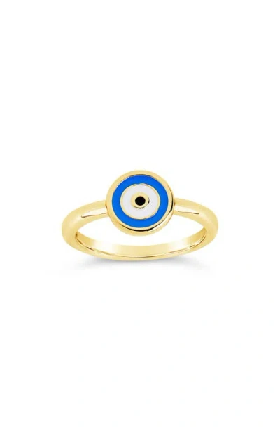 Sterling Forever Sibyl Enamel Evil Eye Ring