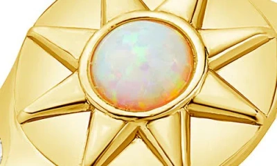 Sterling Forever Sunni Opal Signet Ring