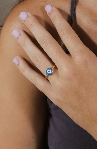 Sterling Forever Sibyl Enamel Evil Eye Ring