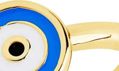 Sterling Forever Sibyl Enamel Evil Eye Ring