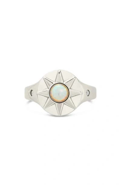 Sterling Forever Sunni Opal Signet Ring