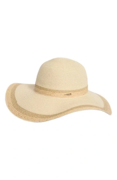 Calvin Klein Metallic Raffia Straw Sun Hat
