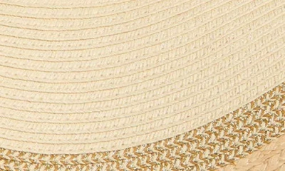 Calvin Klein Metallic Raffia Straw Sun Hat