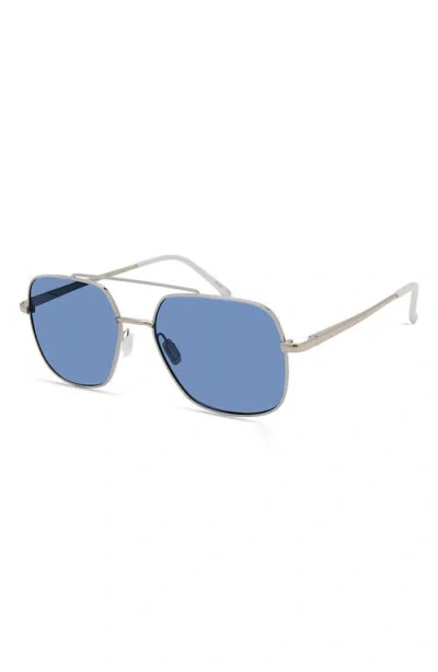 Eco Trinidad 56mm Polarized Aviator Sunglasses