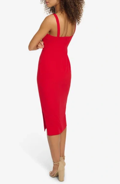 Siena Soft Touch Cutout Midi Dress In Red