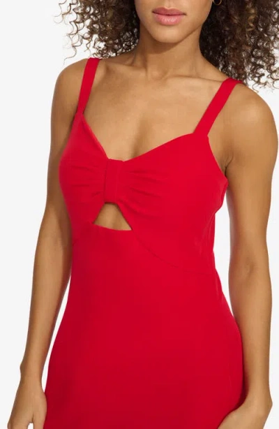 Siena Soft Touch Cutout Midi Dress In Red