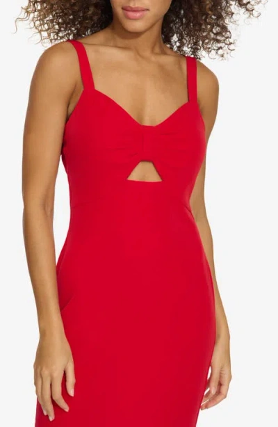 Siena Soft Touch Cutout Midi Dress In Red
