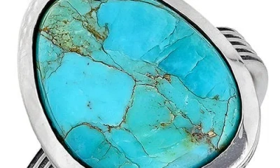 Ys Gems Bezel Set Mohave Turquoise Ring