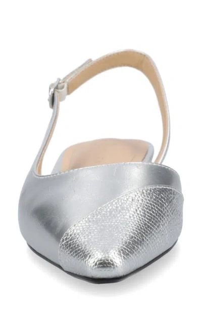 Journee Collection Daphnne Cap Toe Slingback Flat