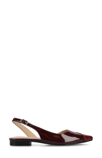Journee Collection Daphnne Cap Toe Slingback Flat