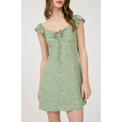 Blu Pepper Floral Flutter Cap Sleeve Minidress
