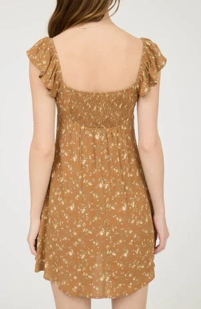 Blu Pepper Floral Flutter Cap Sleeve Minidress
