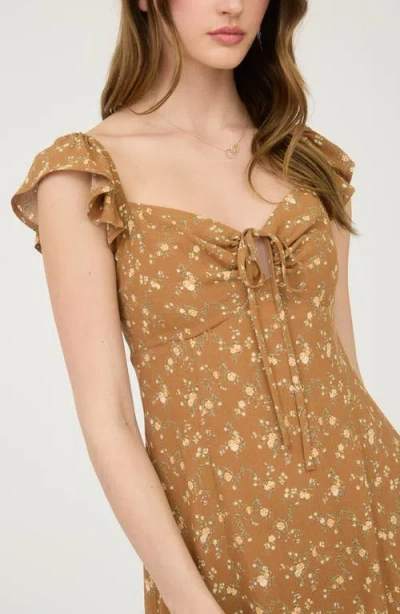 Blu Pepper Floral Flutter Cap Sleeve Minidress