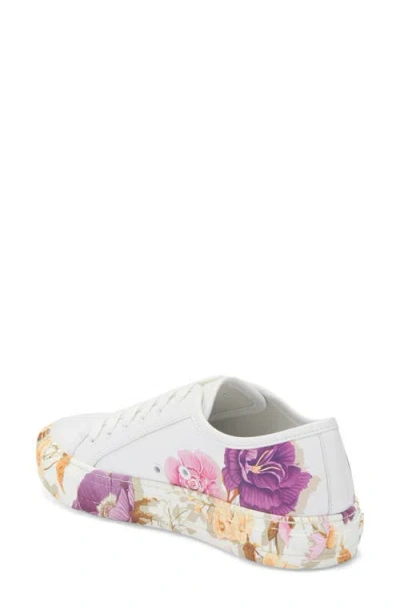 Ferragamo Borg Floral Print Low Top Sneaker