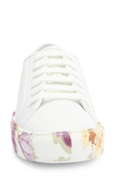 Ferragamo Borg Floral Print Low Top Sneaker