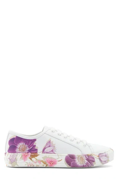 Ferragamo Borg Floral Print Low Top Sneaker