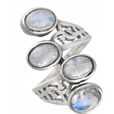 Ys Gems Moonstone Bypass Ring