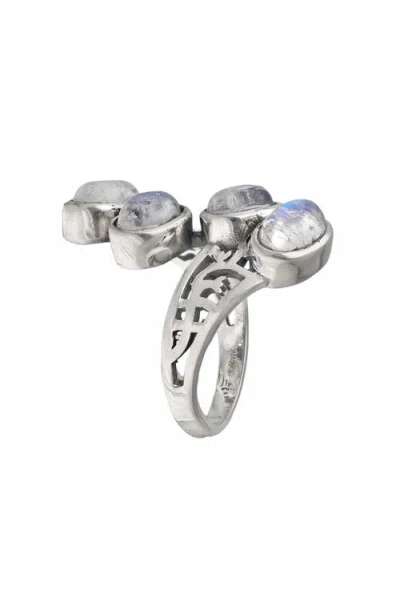 Ys Gems Moonstone Bypass Ring
