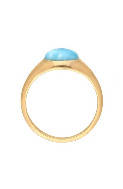 Ys Gems Larimar Signet Ring
