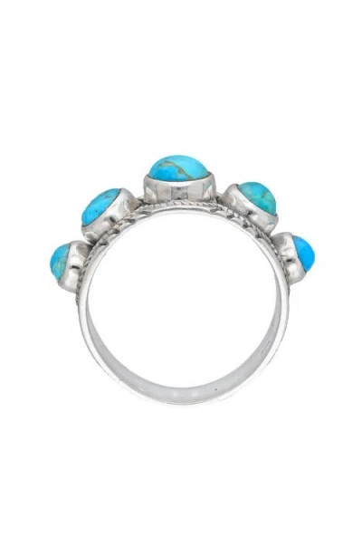Ys Gems Mohave Turquoise Cluster Band Ring