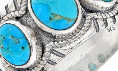 Ys Gems Mohave Turquoise Cluster Band Ring