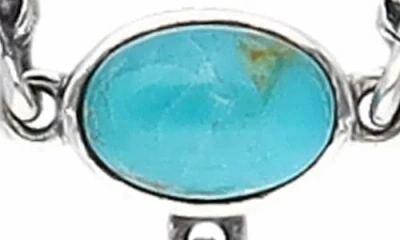 Ys Gems Turquoise Feather Link Pendant Necklace