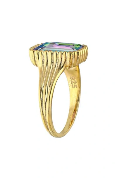 Ys Gems Peacock Rainbow Quartz Ring
