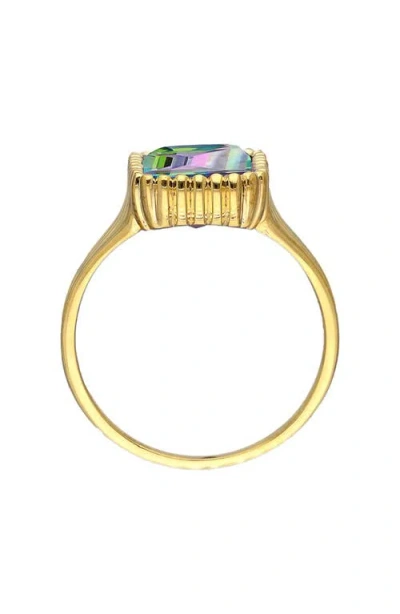 Ys Gems Peacock Rainbow Quartz Ring