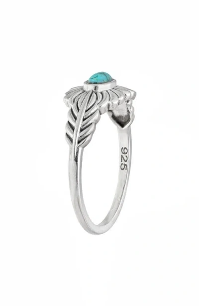Ys Gems Mohave Turquoise Leaf Ring