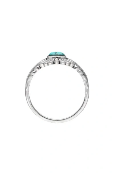 Ys Gems Mohave Turquoise Leaf Ring