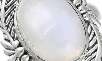 Ys Gems Moonstone Leaf Ring