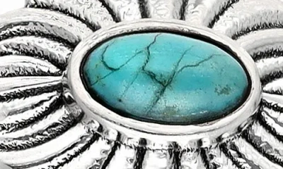 Ys Gems Mohave Turquoise Leaf Ring