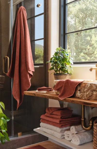 Coyuchi Air Weight® 6-piece Organic Cotton Towel Set In Brown