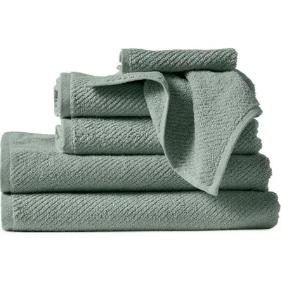 Coyuchi Air Weight® 6-piece Organic Cotton Towel Set In Green