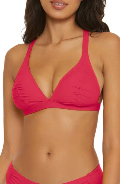 Bca By Rebecca Virtue Shirred Halter Bikini Top
