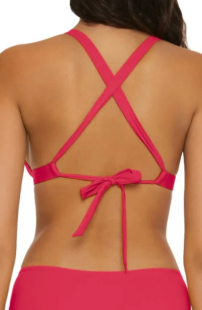 Bca By Rebecca Virtue Shirred Halter Bikini Top